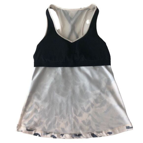 Lululemon Dance To Yoga Tank Pretty Plume Angel Wing Black / Black - Picture 12 of 16